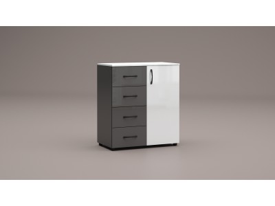 Скрин Аполо 5 (антрацит гланц/бяло гланц)